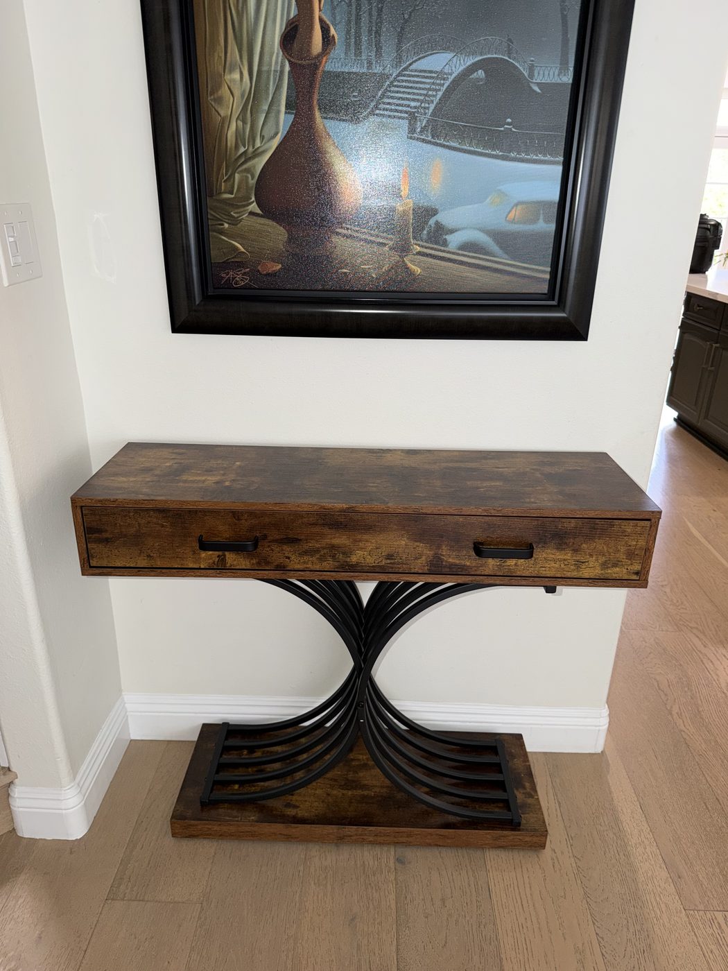Artwork and console table