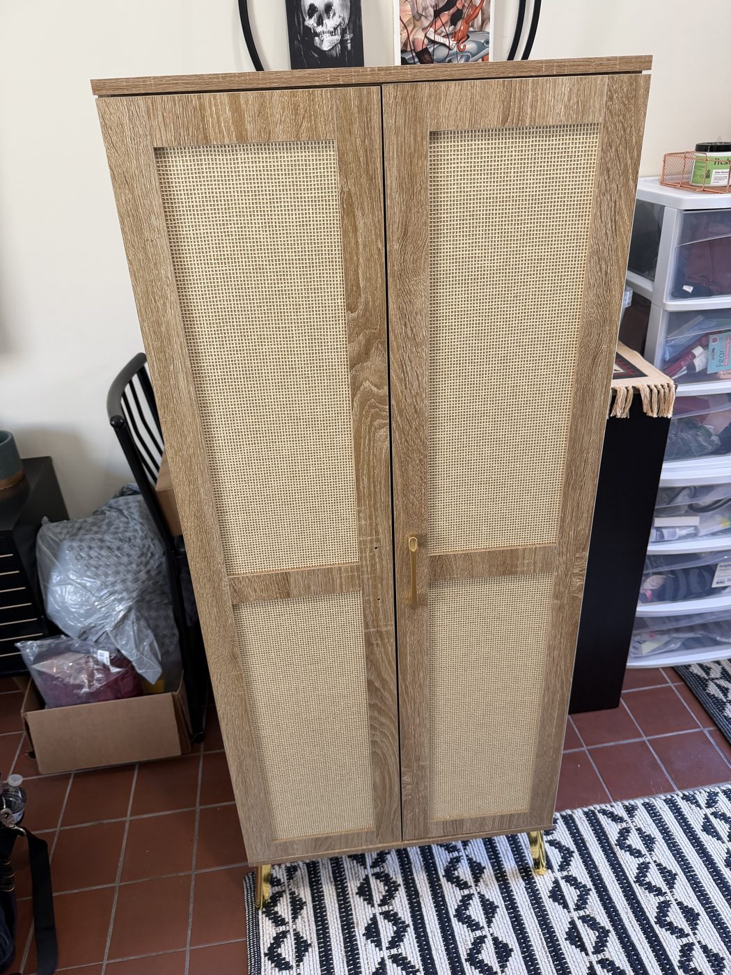 Rattan wardrobe