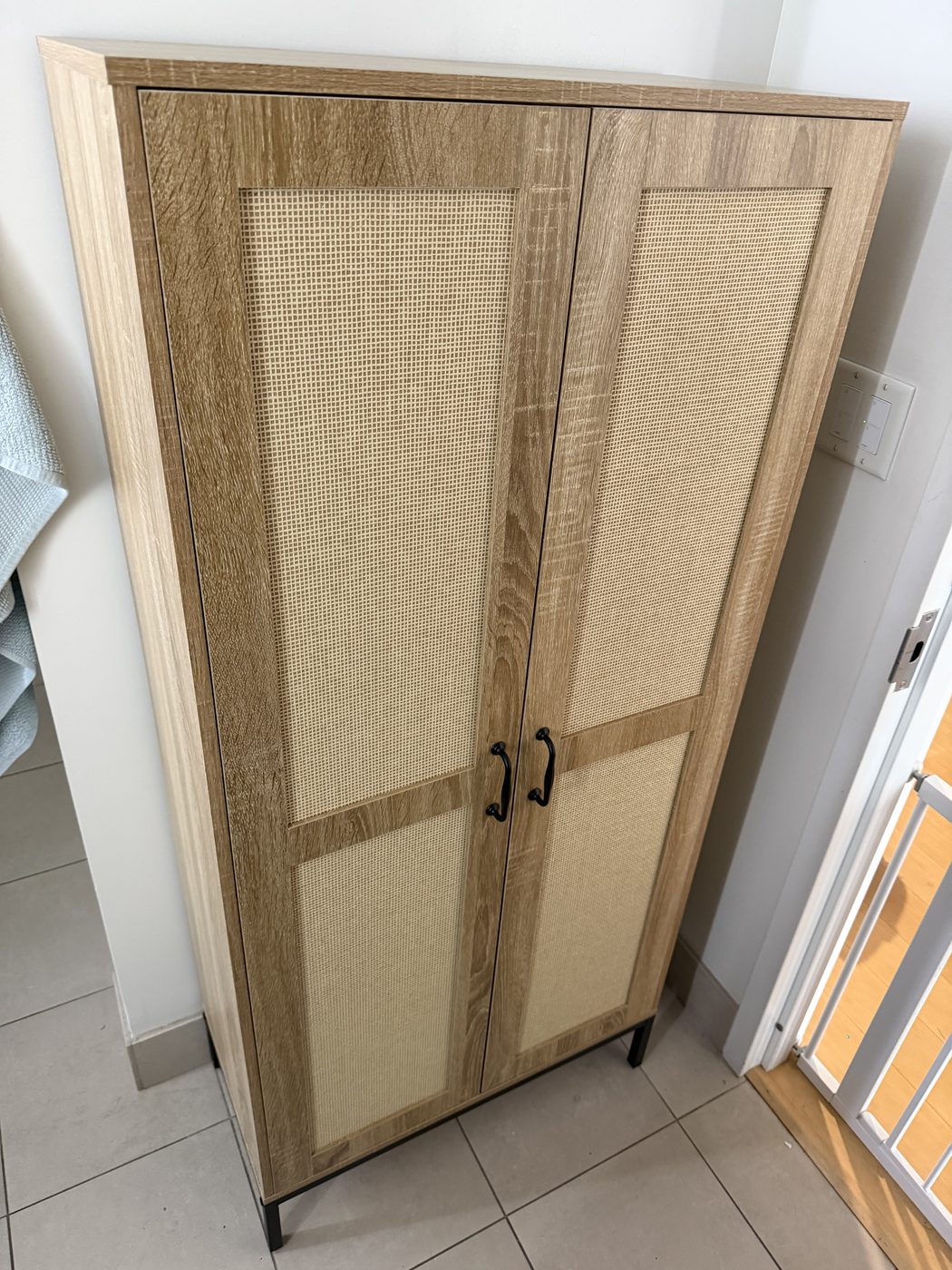 Rattan wardrobe