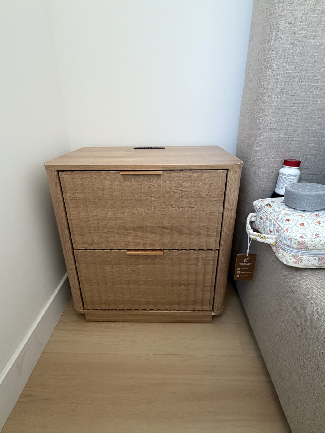 Rattan nightstand